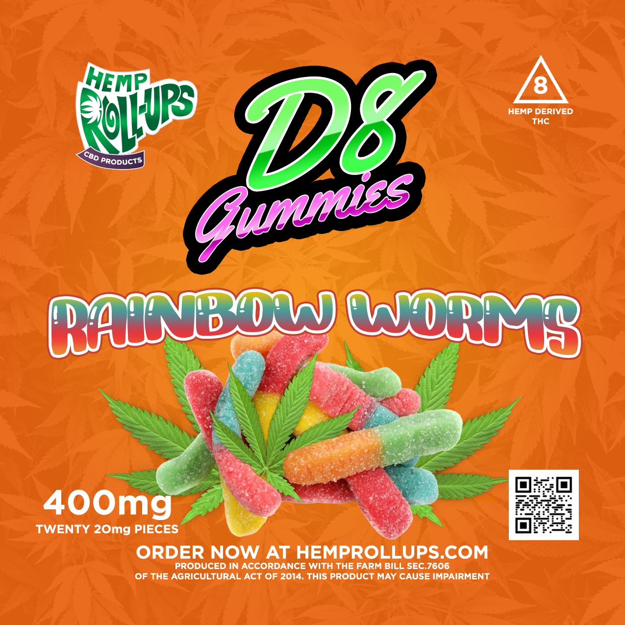 D8 Rainbow Worms