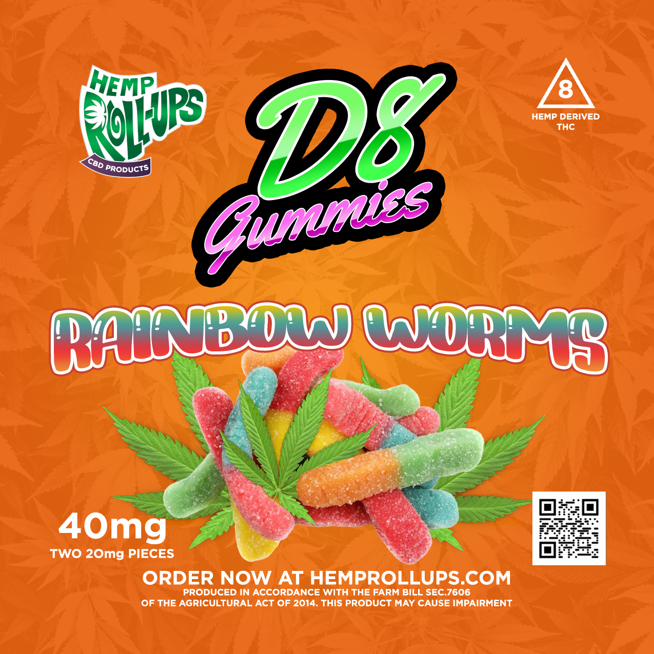 D8 Rainbow Worms